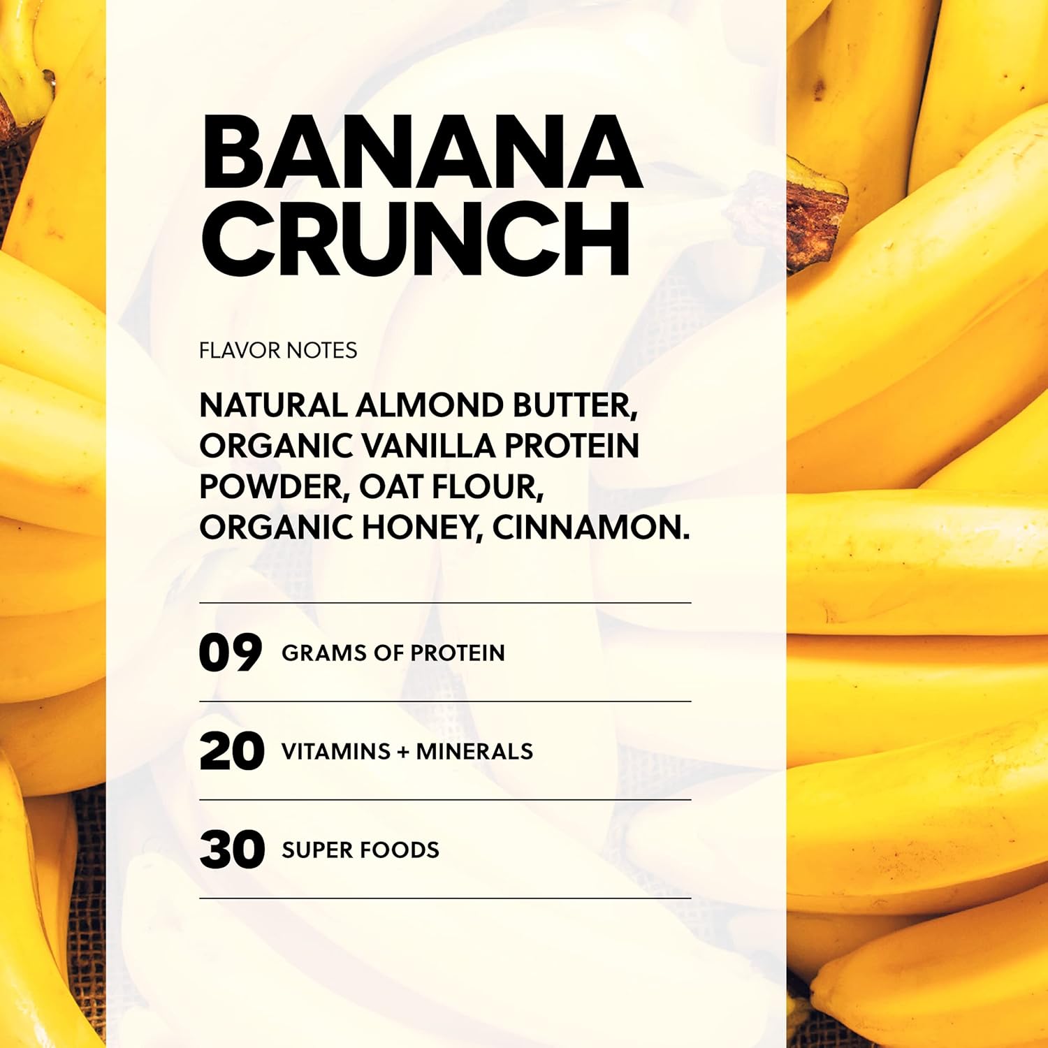 FROPRO Plant Protein Snack Bars - Plant Based Protein Bars, All-Natural, Gluten, Dairy, & Soy Free, High Protein Bars with Low Calories | Banana Crunch, 12 Pack