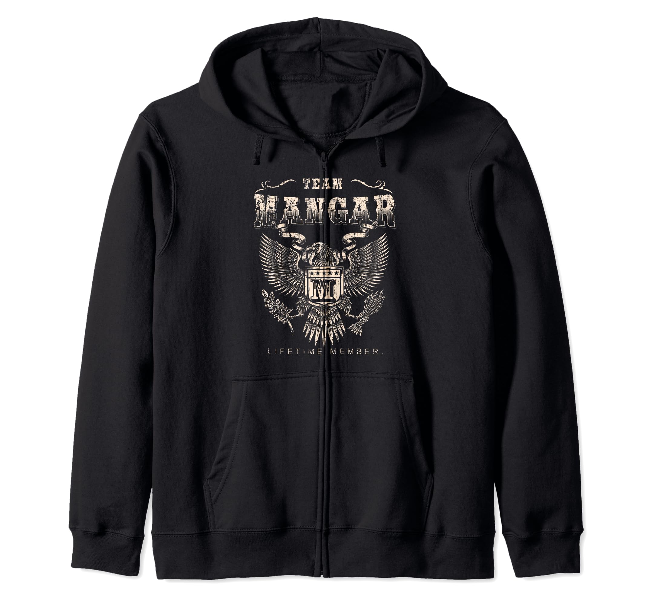 Team Mangar Lifetime Member - Mangar Name Zip Hoodie