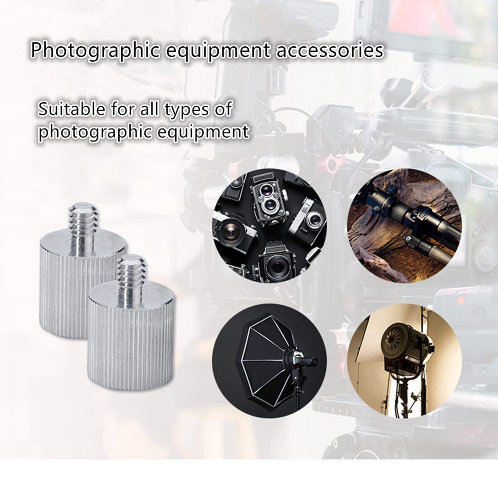 Adaptateur Filetage 5/8" Femelle Vers 1/4" Mâle - Pour Microphone, Trépied, Télémètre - Alliage Aluminium