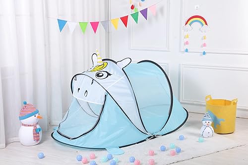 Vista 11 de Tiendas de campaña para niños – Tienda de campaña plegable para niños y niñas – Gran casa de juegos plegable para diversión en interiores