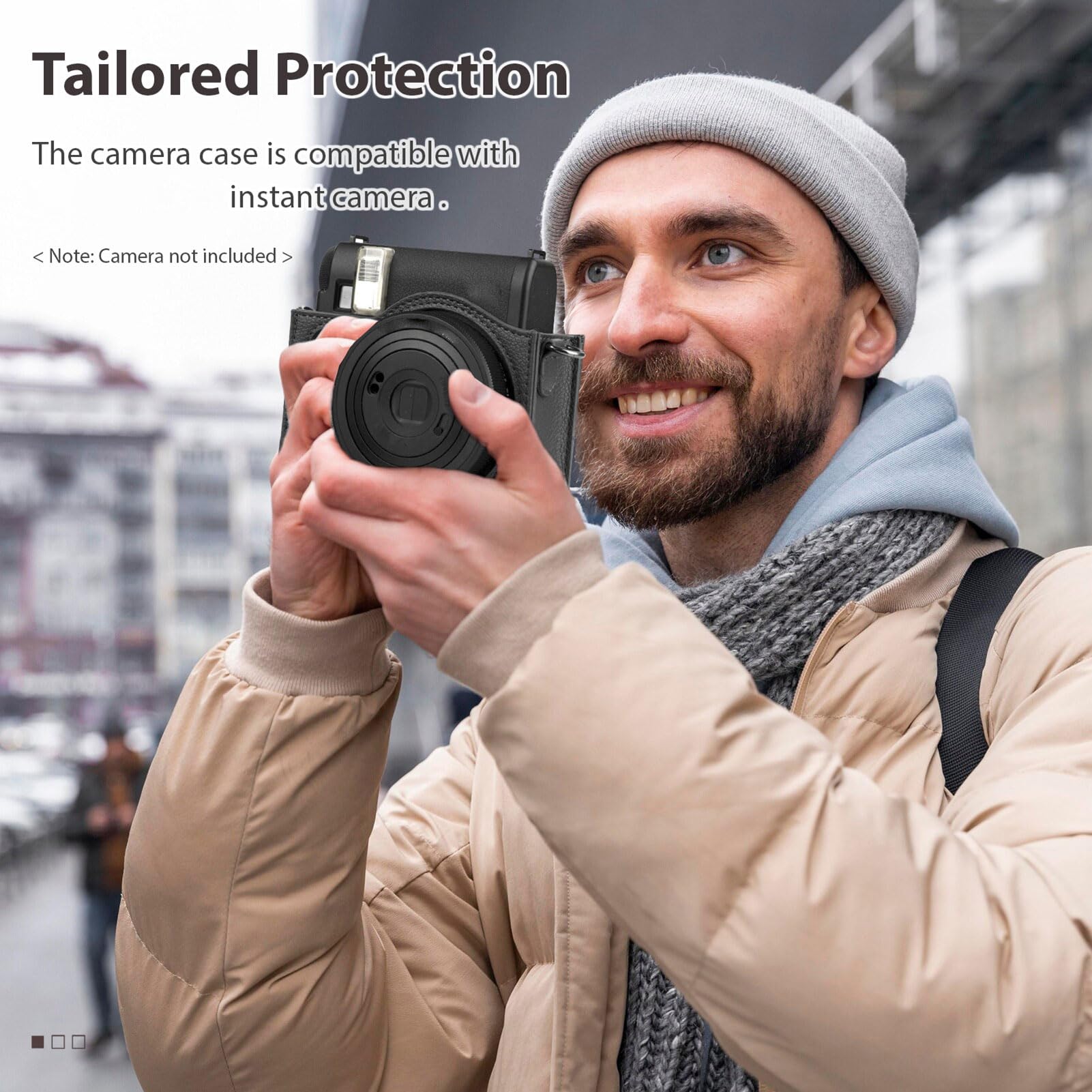 Custodia per fotocamera Mini 99 Borsa protettiva leggera con tracolla regolabile per un facile accesso (Nera)