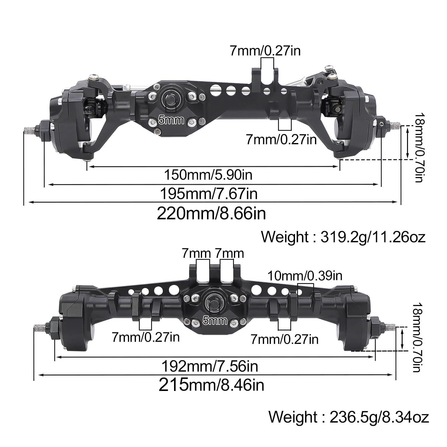 Amazon.co.jp: RCカーフロントリアアクスル に適合する RC クローラー