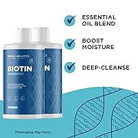 Vista 4 de Champú de romero y biotina para cabello fino - Champú vegano voluminizador para cabello fino con vitaminas B, aceite de argán y aceite esencial