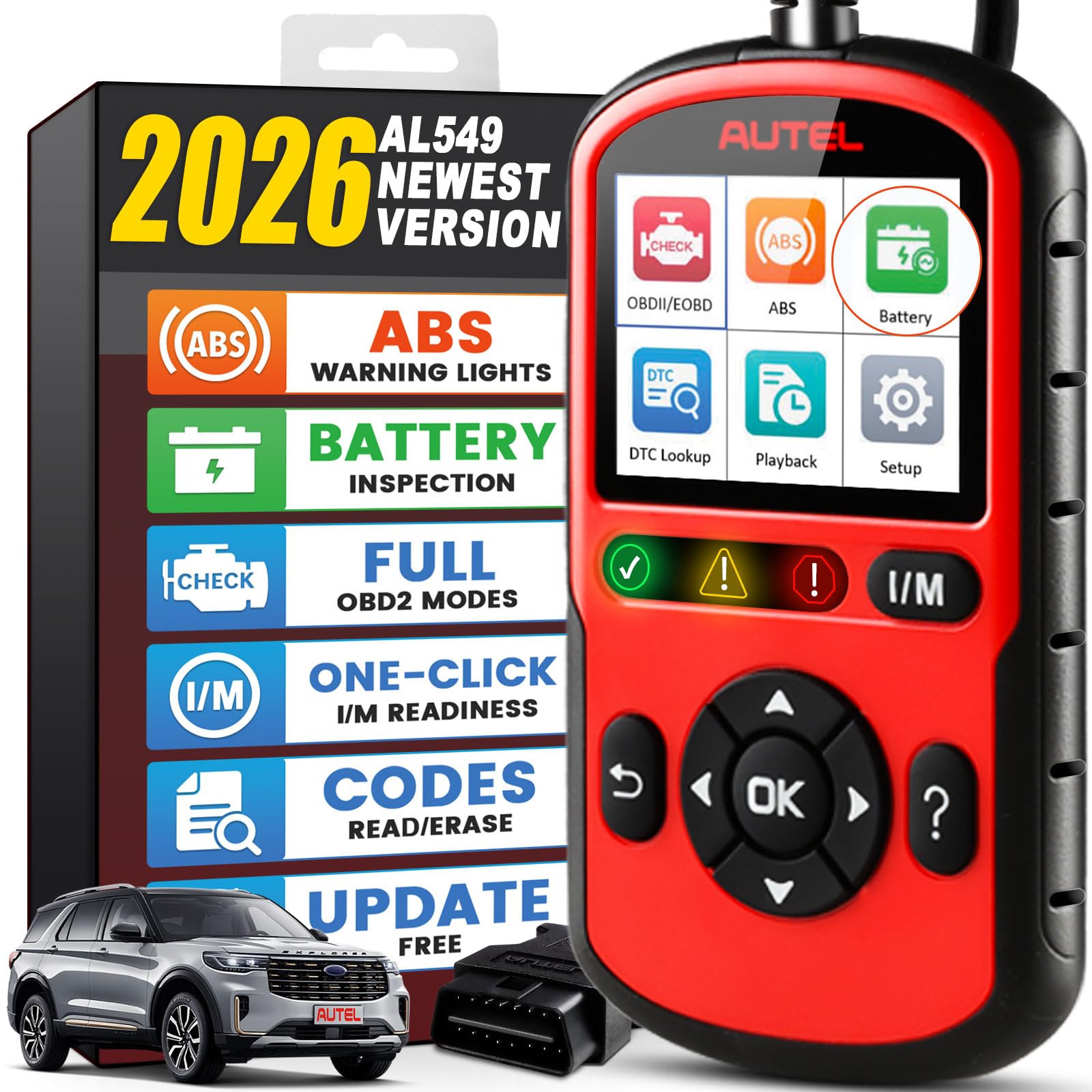 Amazon.com: Autel AL549 OBD2 Scanner Diagnostic Tool with ABS Code
