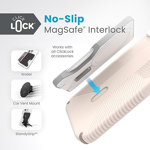 Miniatura 4 de Speck Funda para iPhone 15 Plus  Cierre antideslizante ClickLock, MagSafe, agarre de protección contra caídas  para iPhone 15 Plus iPhone 14 Plus