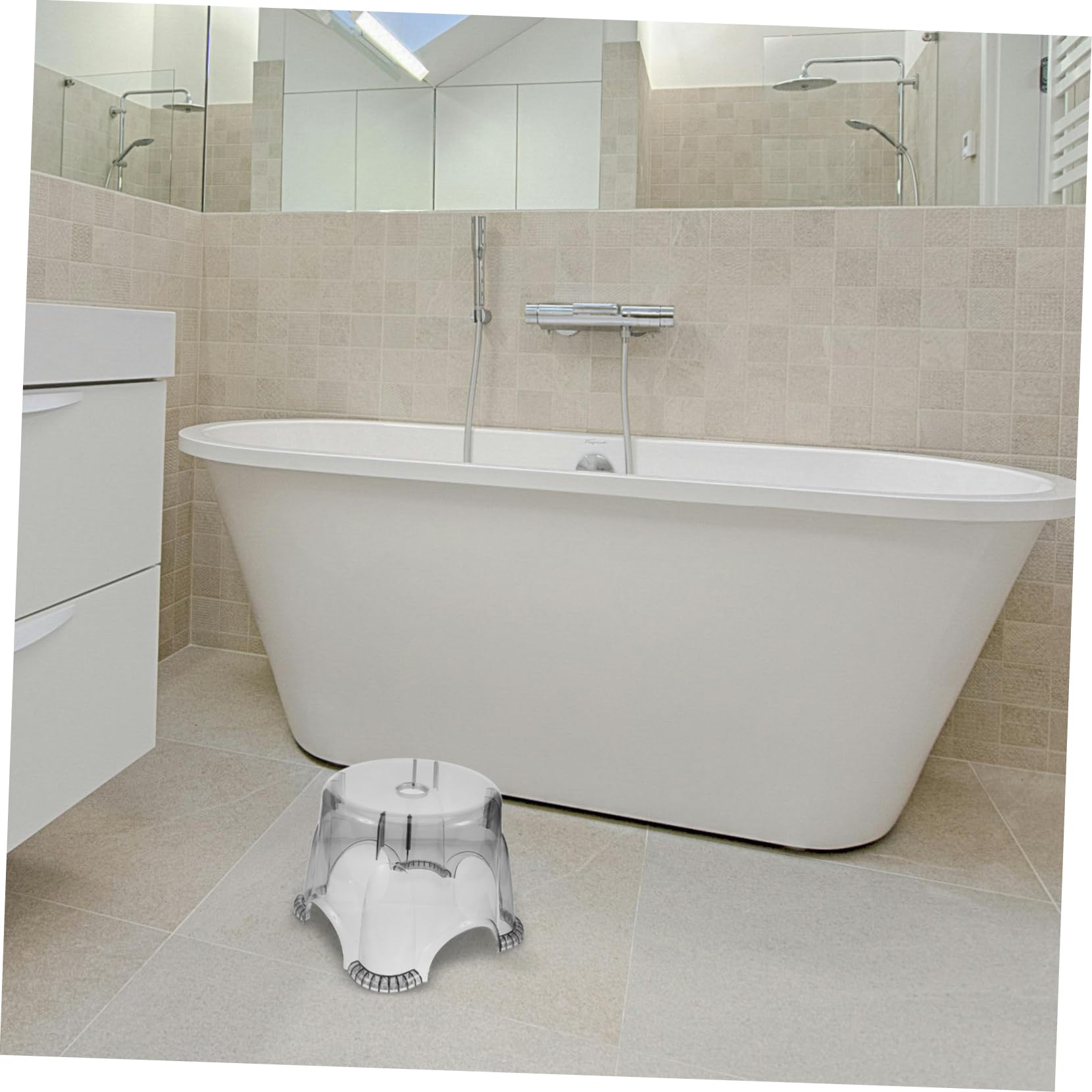 BUTIFULSIC Small Stool for Adults Acrylic Steing Stool Anti-slip for Home and Office Use