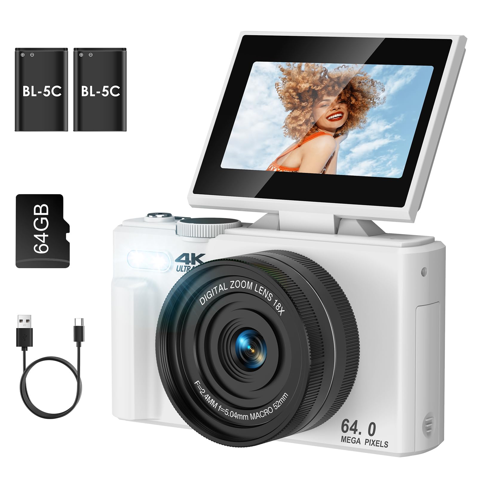 Amazon Canada: 4K Digital Camera for Photography, Autofocus Anti