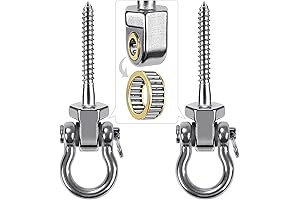 SELEWARE Heavy Duty Stainless Steel Swing Hangers with Bearings, 2-Pack