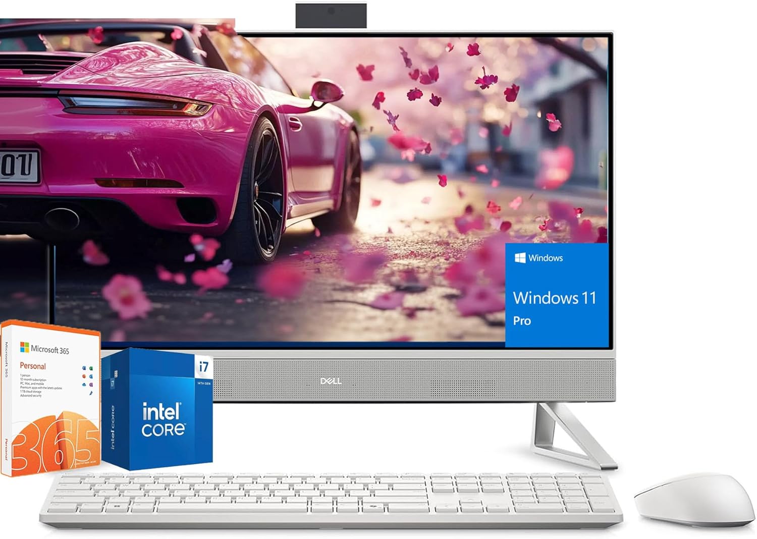 Dell Inspiron 27" Touchscreen All-in-One Desktop PC for Work & Entertainment - Intel 10-Core 7-150U,32GB DDR4 RAM, 1TB SSD, NVIDIA MX570A, Windows 11 Pro.