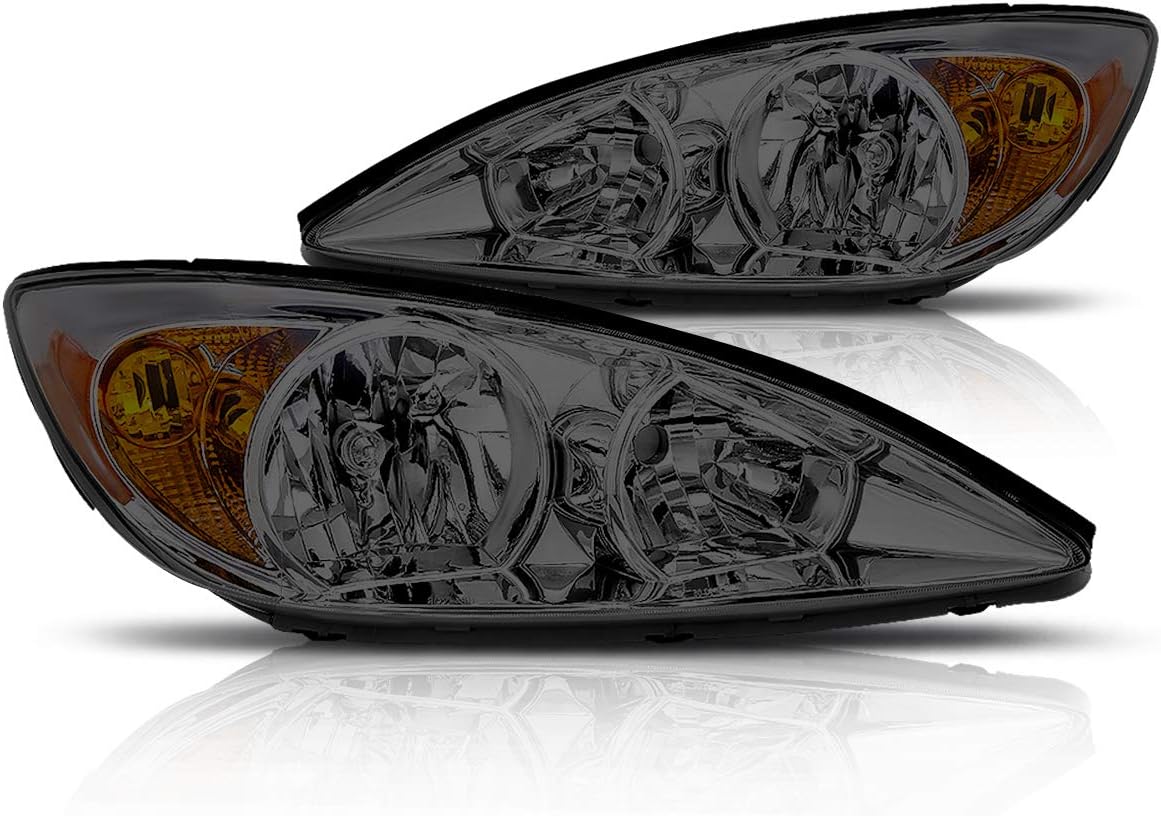 PM PERFORMOTOR Headlights Assembly Compatible with 2002 2003 2004 Toyota Camry XV30, Pair of Headlamps with Amber Corner