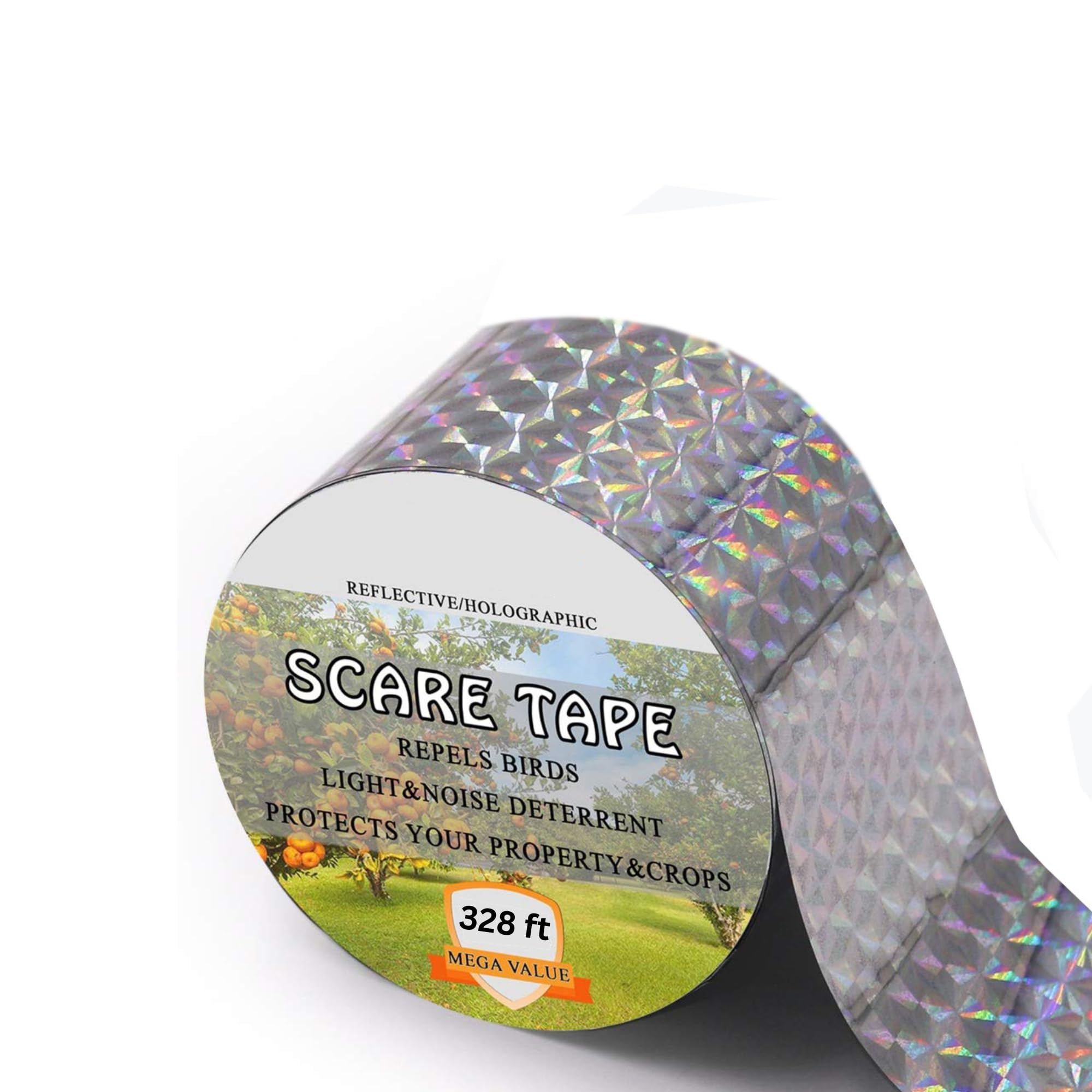AMORDIV Bird Repellent Scare Tape - Holographic Ribbon for Effective Bird Deterrent | Eco-Friendly Reflective Tape to Deter Birds | Protects Gardens, Fruit Trees, Homes & More (2.4cm x 100m, 1Pcs) (B0DF84KL7P) Amazon Price History, Amazon Price Tracker