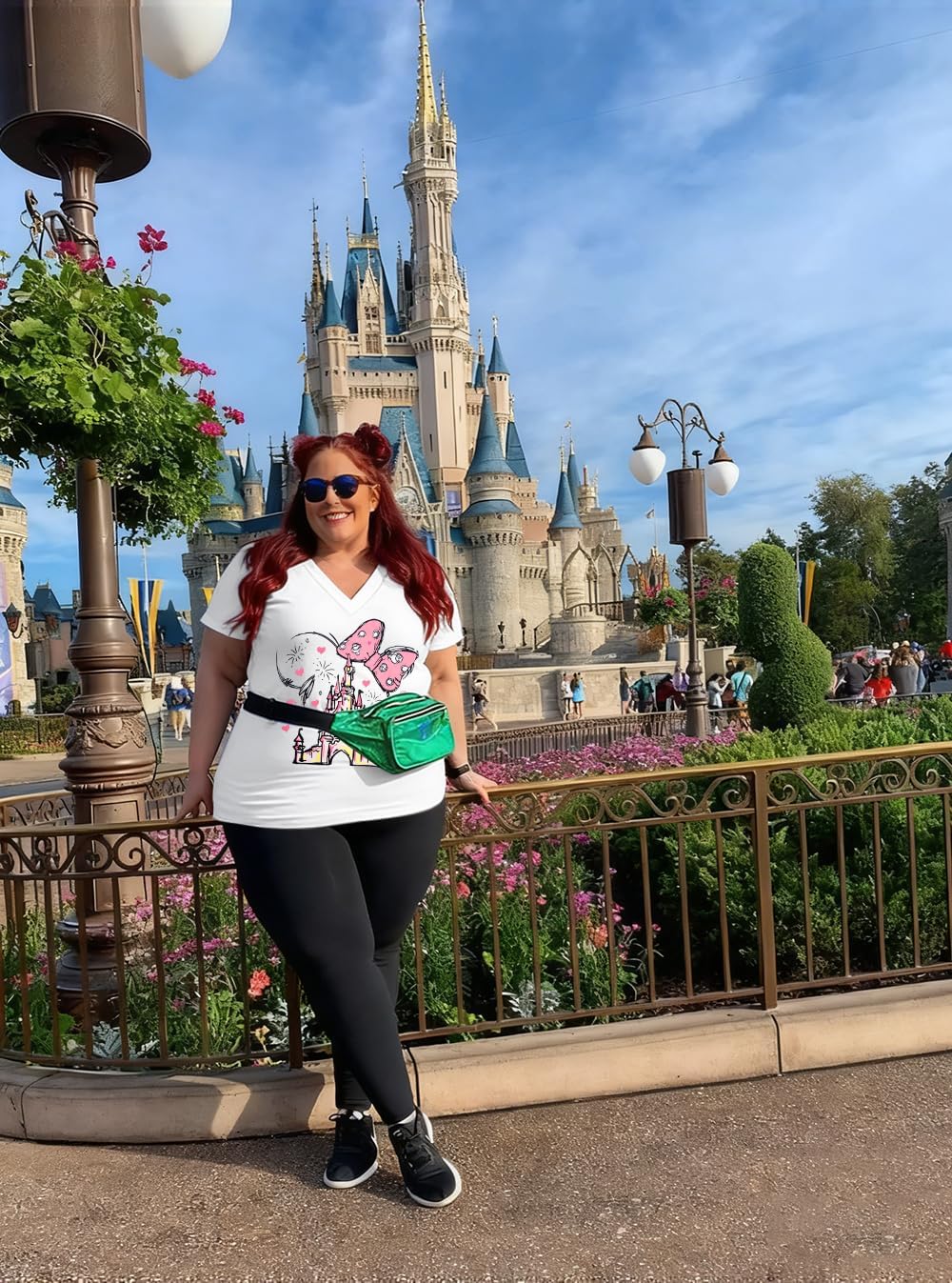 Plus Size Magic Kingdom Shirts for Women Castle Graphic T Shirt Cute Holiday Shirt Princess Tee Funny Vacation Tops - Image 8