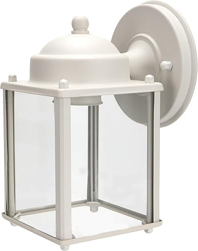 Miniatura 7 de LIT-PaTH Farol de pared para exteriores, aplique de pared como accesorio de iluminación de porche, base mediana E26, carcasa de aluminio más vidrio,