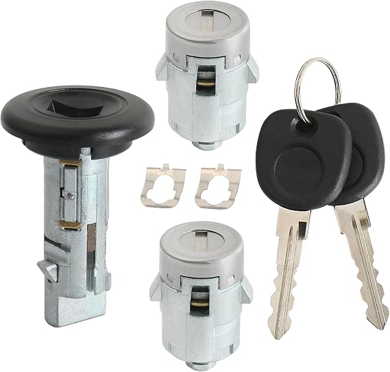 Door Lock & Ignition Switch Lock Cylinder w/Keys Compatible with 2001-2007 Classic Chevrolet Chevy Silverado/GMC Sierra 1500 2500 3500 Avalanche Suburban Tahoe Yukon Escalade