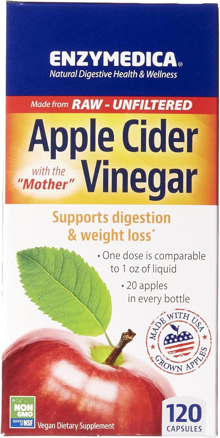 Enzymedica, Apple Cider Vinegar, Digestive Support Enzymes Supplement