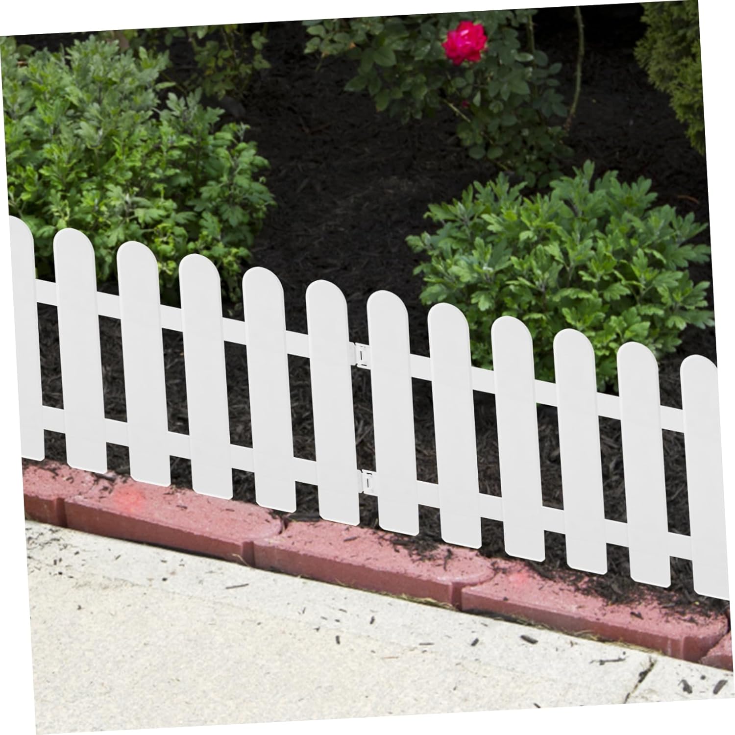 BESPORTBLE Lawn Garden White Fencing 4 Pack Plastic Fencing Panels Odorless Waterproof for Decor Border