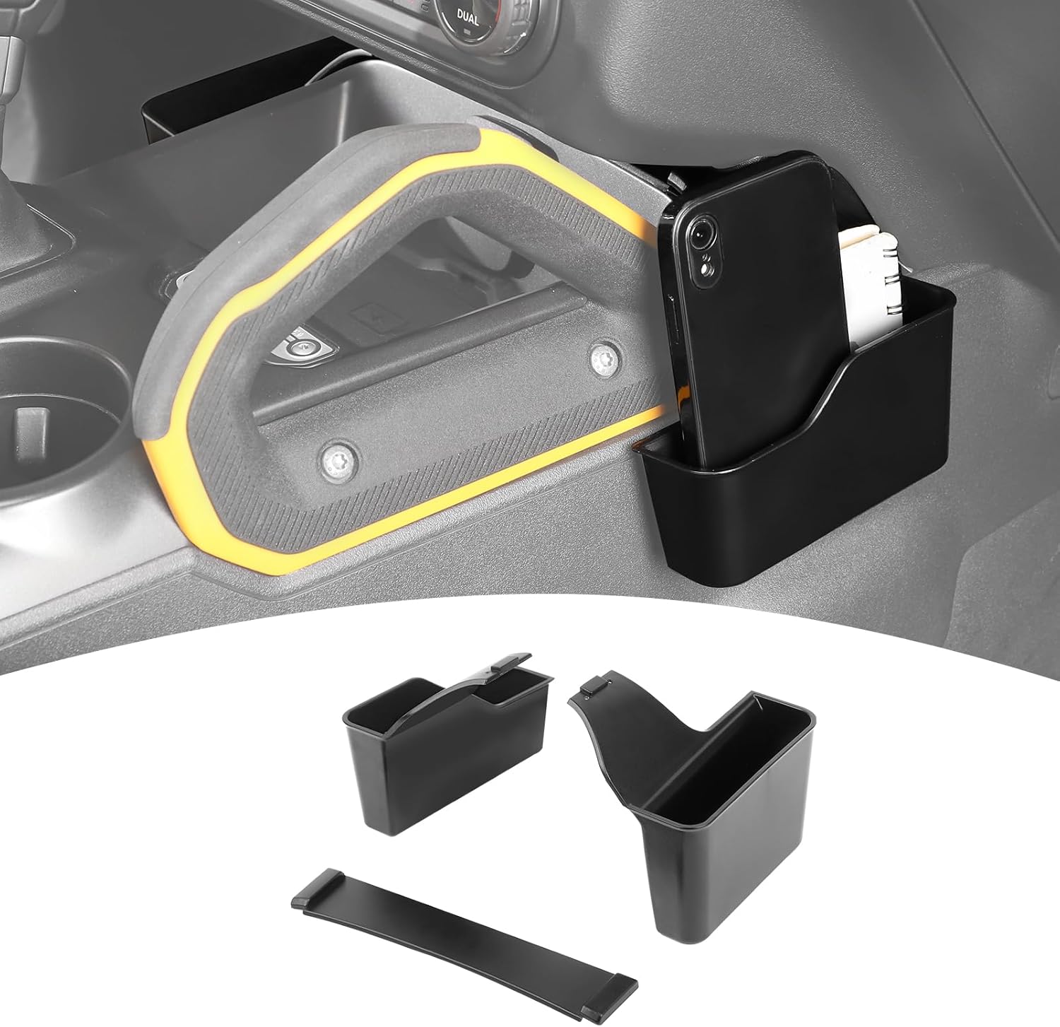 for Bronco Center Console Shifter Storage Box Tray Compatible with Ford Bronco 2021 2022 2023 2024 Black Interior Accessories for Bronco Center Console Shifter Storage Box Tray Compatible with Ford Bronco 2021 2022 2023 2024 Black Interior Accessories