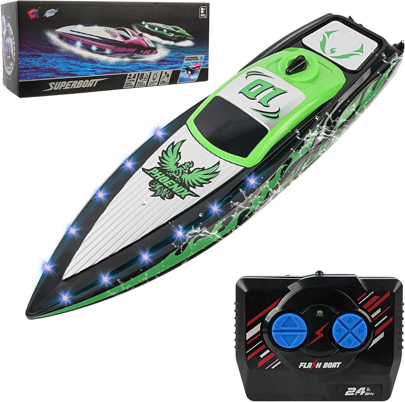 Lukymod RC Boat & Remote Control Boat for Kids & Adults | Rechargeable ...