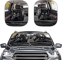 Vista 42 de Howilath Sombra de ojos de belleza, 2 unidades, parasol universal para parabrisas, accesorios para vehículos, cubierta anti-UV