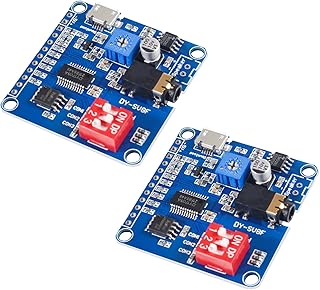 2PCS Voice Playback Module MP3 Player UART I/O Trigger Amplifier Class D 5W 8M Storage DY-SV8F Flash SD/TF Card