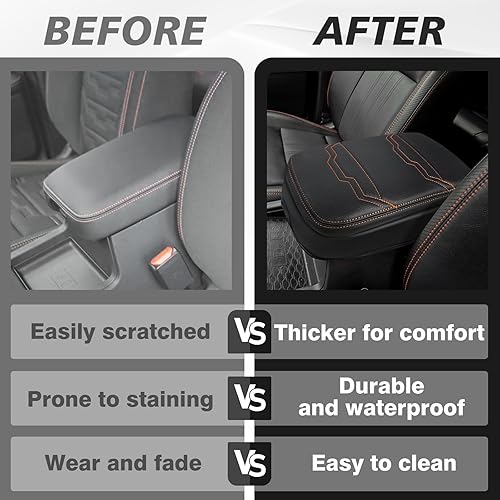 Miniatura 460 de Muslogy Funda de consola central compatible con Honda Pilot 2023 2024 2025, 2024 2025 2026 Ridgeline/Passport Accesorios para apoyabrazos, tapa