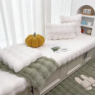 Plush Bay Window Cushion 24X60-Inch Window Seat Cushion Indoor Non-Slip ...