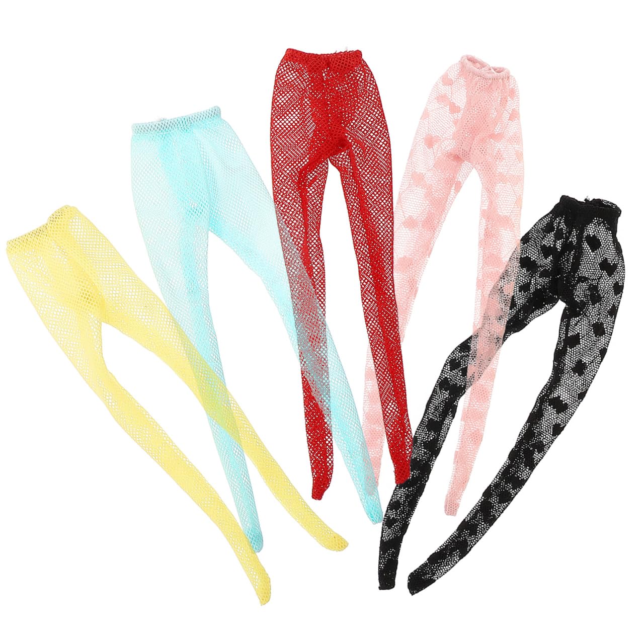 Milisten 5Pcs Cute Doll Stockings Accessories Lace Dress Up Socks for Dolls Stretchy Comfortable Stockings for Pretend Play