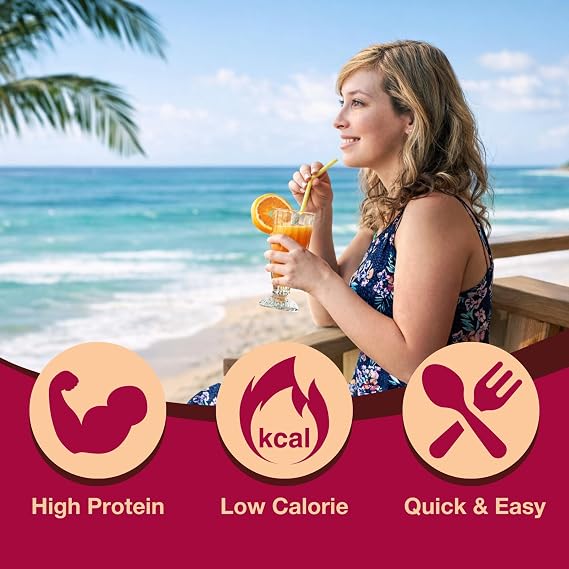 ProtiDIET Orange Swirl High Protein Shake Low Calorie Drink Mix, 15g Protein Nutritional Shake Mix, Naturally Flavored, 7 Packets for Post-Workout Boost