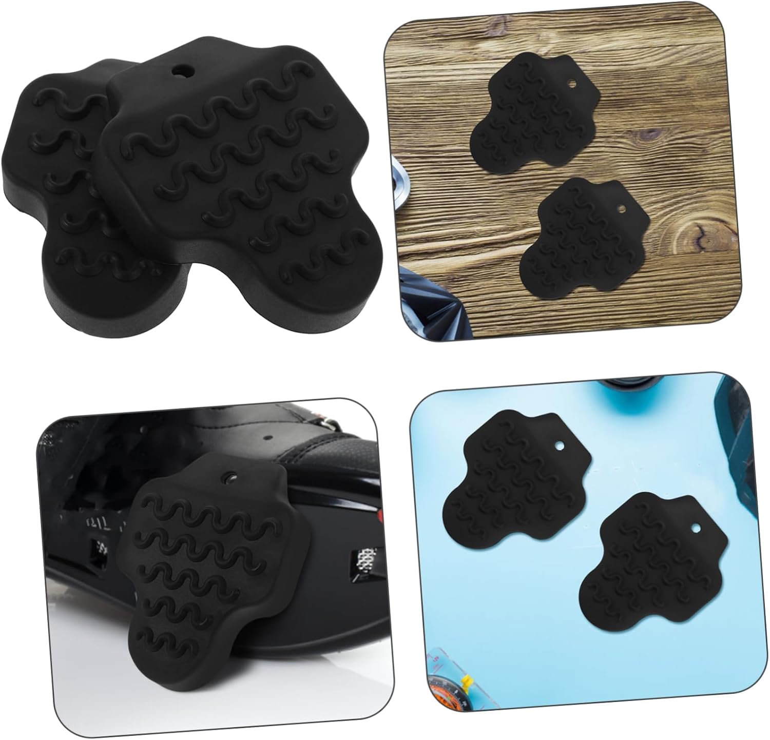 VANZACK 2pcs Bike Cleat Cover Protector for Road Cycling Self-Locking Design Fit Cleat Covers for Look Pedals Practical Accessory for and Outdoor Use