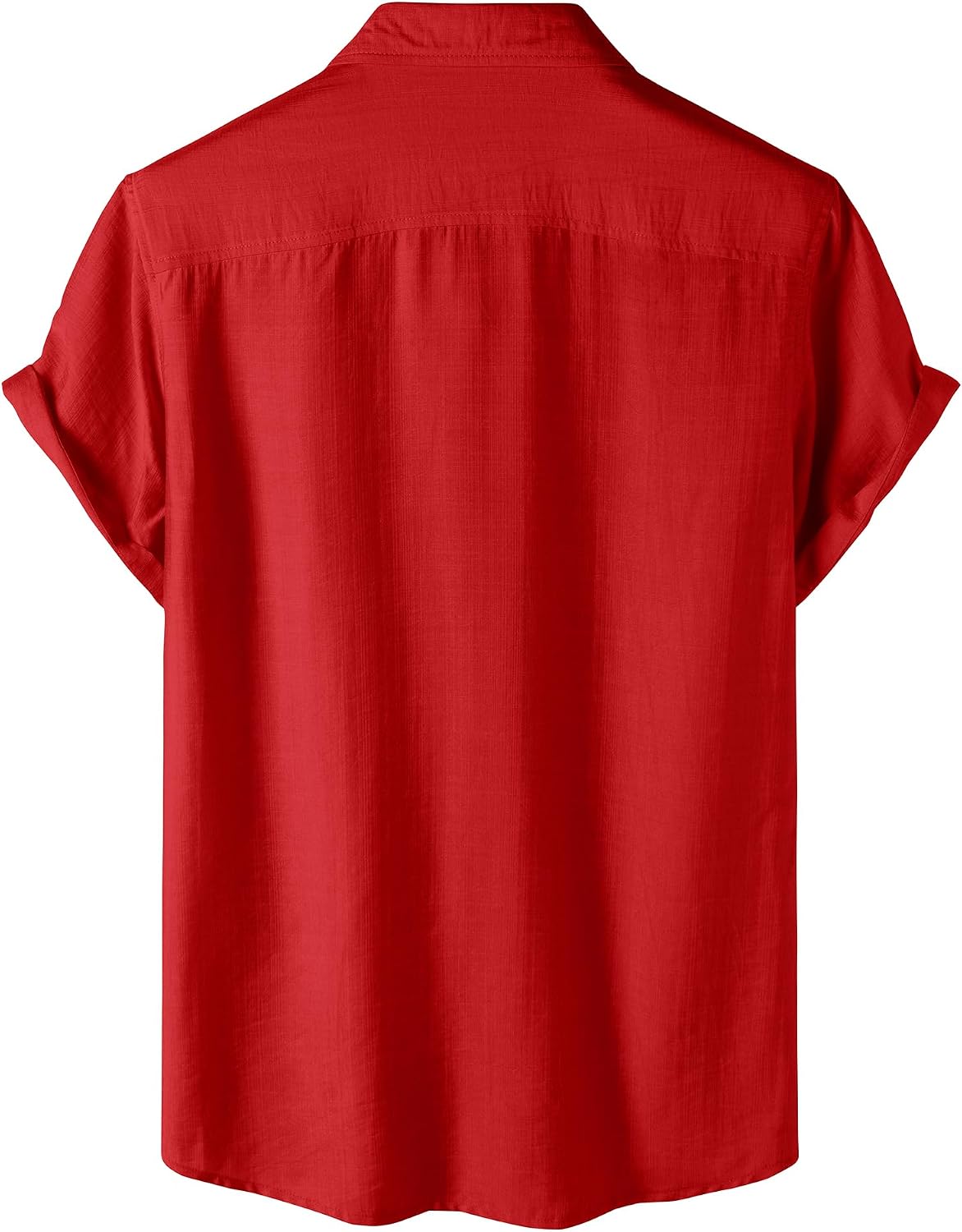 LucMatton Men's Casual Short Sleeve Button Down Shirt image 3