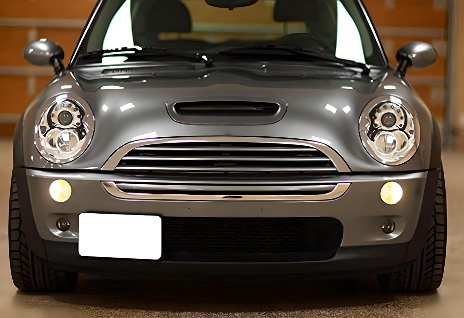 iJDMTOY No Drill Front Bumper Tow Hook License Plate Mounting Bracket Adapter Kit Compatible with 2010-16 Mini Cooper R60 Countryman