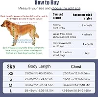 Vista 5 de Dog Wheelchair for Back Legs, Pet Wheelchairs with Disabled Hind Legs Walking, Mobility Aids for Small Medium Pets Hind Limbs, Dogs Carts with 2