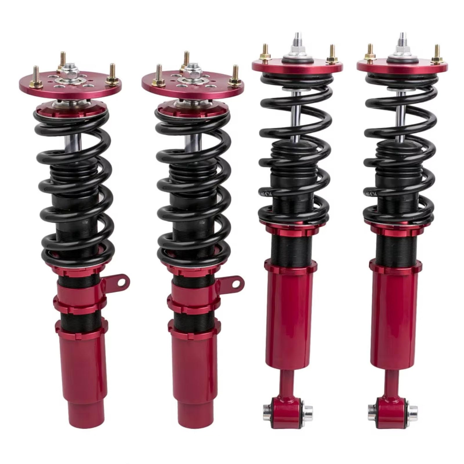 Assetto filettato Compatibile con BMW per Serie 5 E60 2004 2005 2006 2007 2008 2009 2010 523 525 528 530 535 Coilovers Ammortizzatore Struts Rosso Accessori Auto