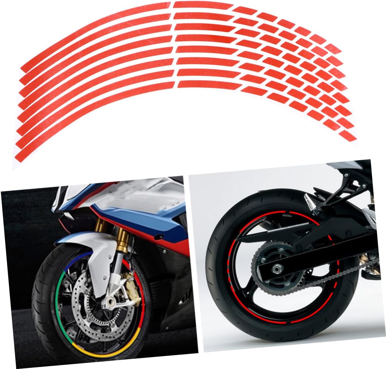 Racing Decal Stickers for Car Motorcycle Wheel Rim Decals Sunscreen Easy Install Attractive Decor