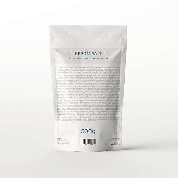 Mystic Moments | Epsom Fine Bath Salts | 500g | Magnesium Sulphate