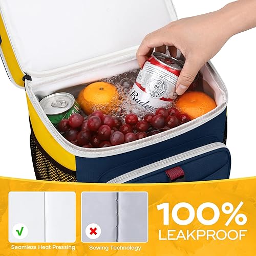 Miniatura 4 de Maelstrom Lunch Box for Women, 20L Insulated Lunch Bag Men, Leakproof Double Deck Cooler Bag, Soft Lunch Cooler with Quick Access Flip-Top Lid for