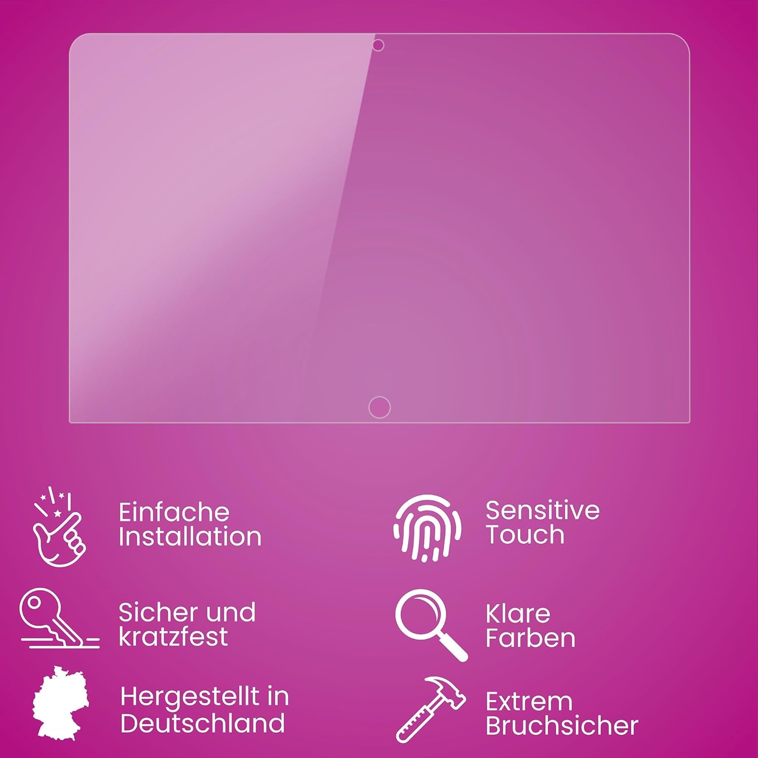 atFoliX Plastic Glass Protective Film compatible with Lenovo ThinkPad Helix, 9H Hybrid-Glass FX Screen Protector