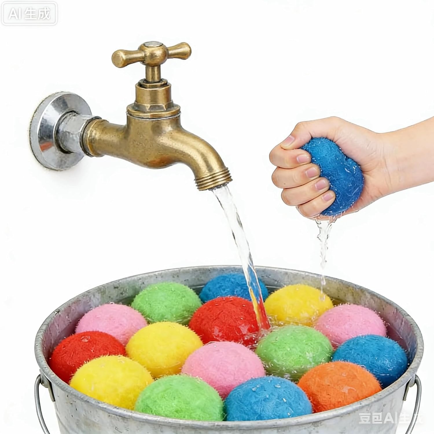 Supoice 60 Pcs Water Balls Reusable Water Balloons Quick Fill for Outdoor Water Toy, Sumer Water Fight Games, Summer Splash Fun