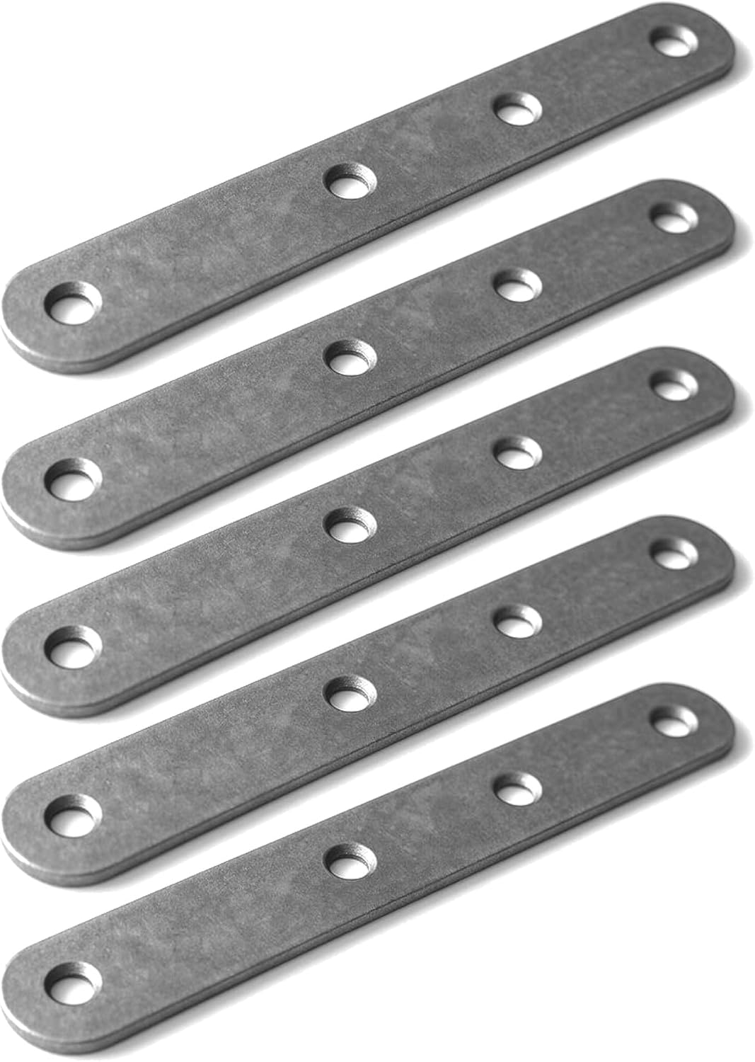 cyclingcolors 5 x Flat Connector Steel Mounting Plate Straight for Screwing Furniture Reinforcement Universal 140 x 15 x 2 mm