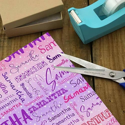 Miniatura 6 de casecoco Rollos de papel de regalo con nombre personalizado para niñas y niños, envoltura de regalo de Navidad personalizada para niños, mujeres y