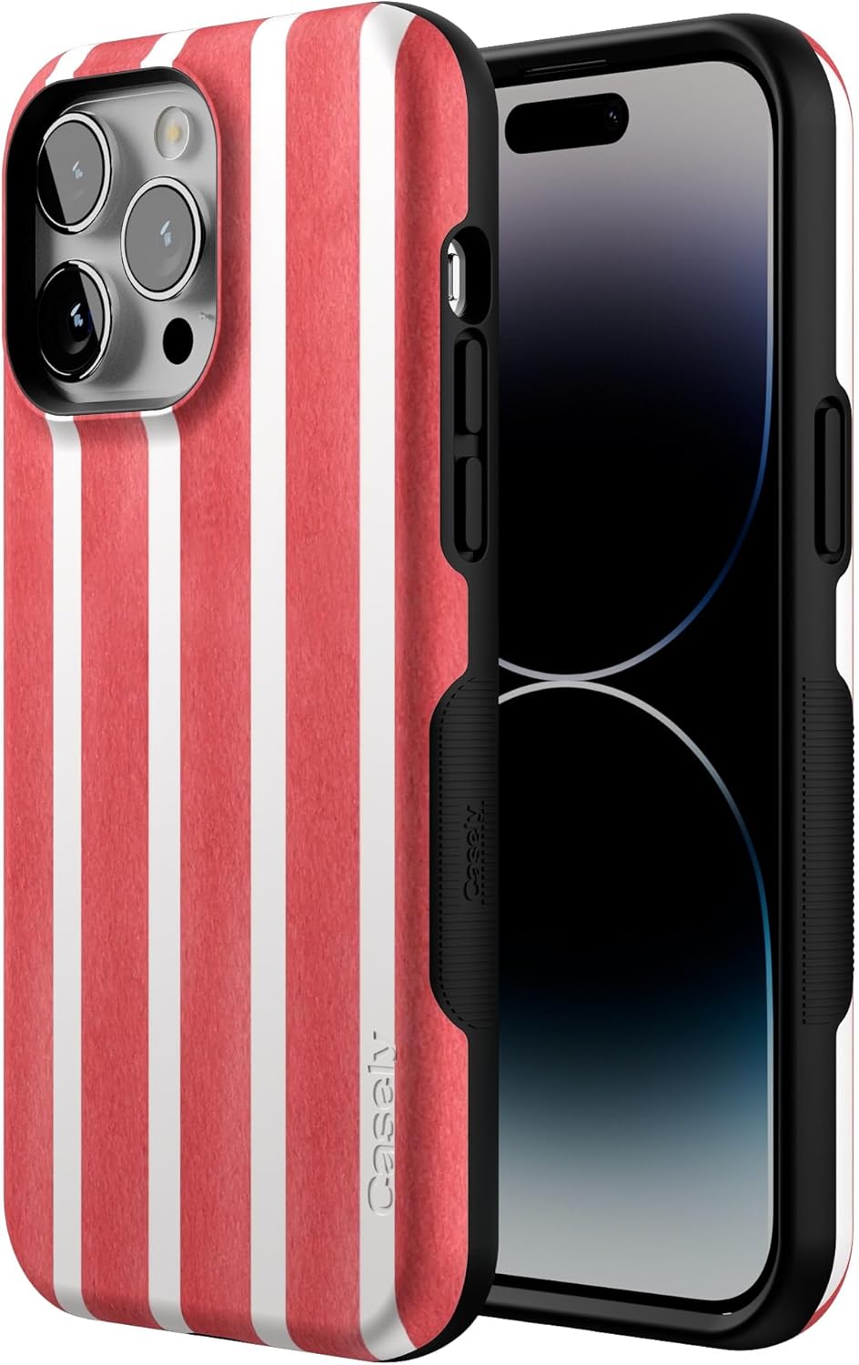 Casely iPhone 14 Pro Max Case | East Coast Summer | Red Stripes | Bold Protective Design | Compatible with MagSafe