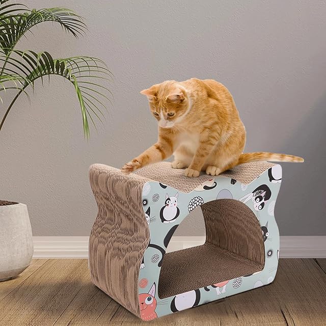 Foto 3 de 5 de Nobleza Rascador de Cartón para Gatos con Forma de Gato