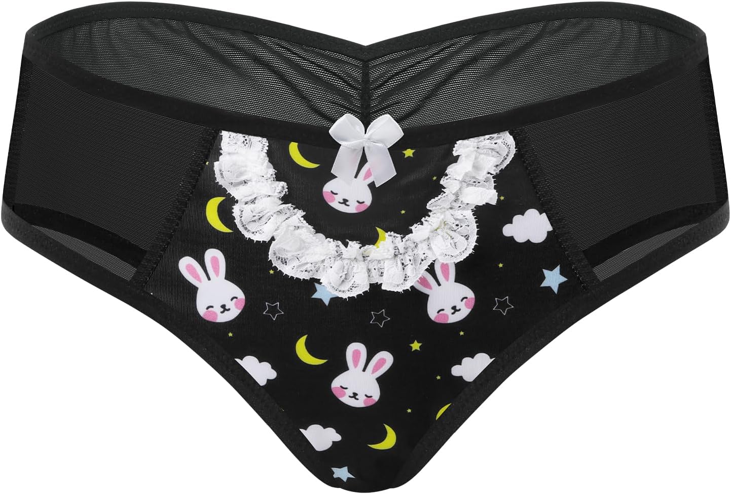 Littleforbig Unisex Hipster Briefs Snuggle Bunny Pattern Mesh Shaping Tucking Gaff Briefs for Sissies - Image 3