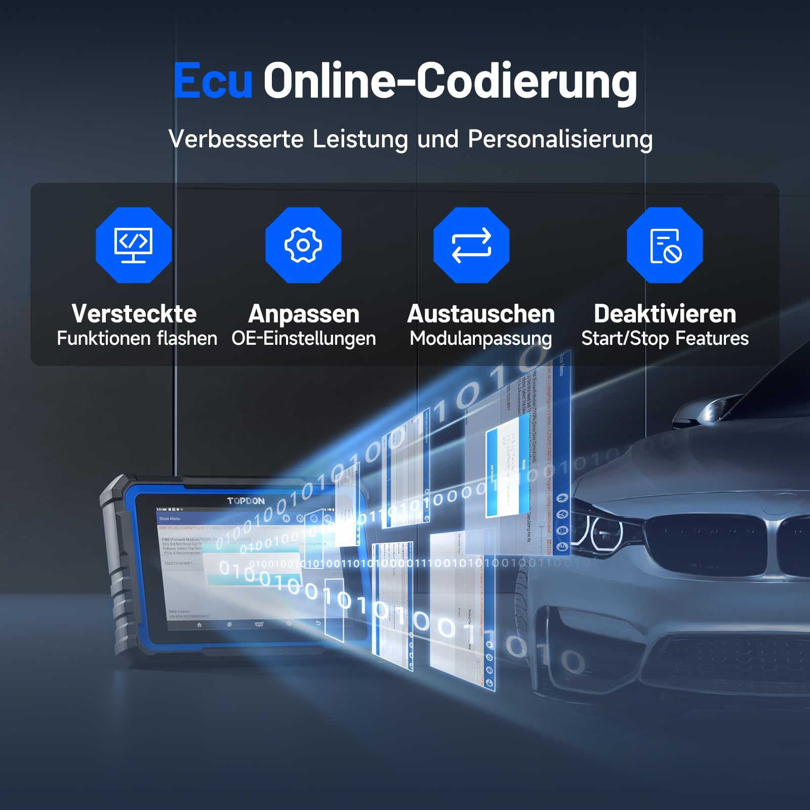 TOPDON Phoenix Nano OBD2 Diagnosegerät ECU Codiergerät mit Vollsystem