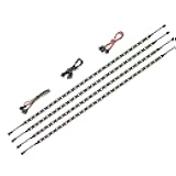 WS2812B IC PC Light Strip 4PCs 19in Individually Addressable for 5V 3Pin LED Headers for Asus Aura,Gigabyte RGB Fusion, MSI Mystic Light
