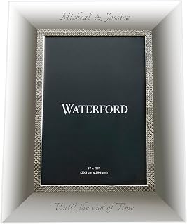 Personalized Lismore Diamond 8x10 Picture Frame, Custom Engraved 8x10 Frame with Sparkling Crystals for Wedding, Anniversary, Family Photos and More