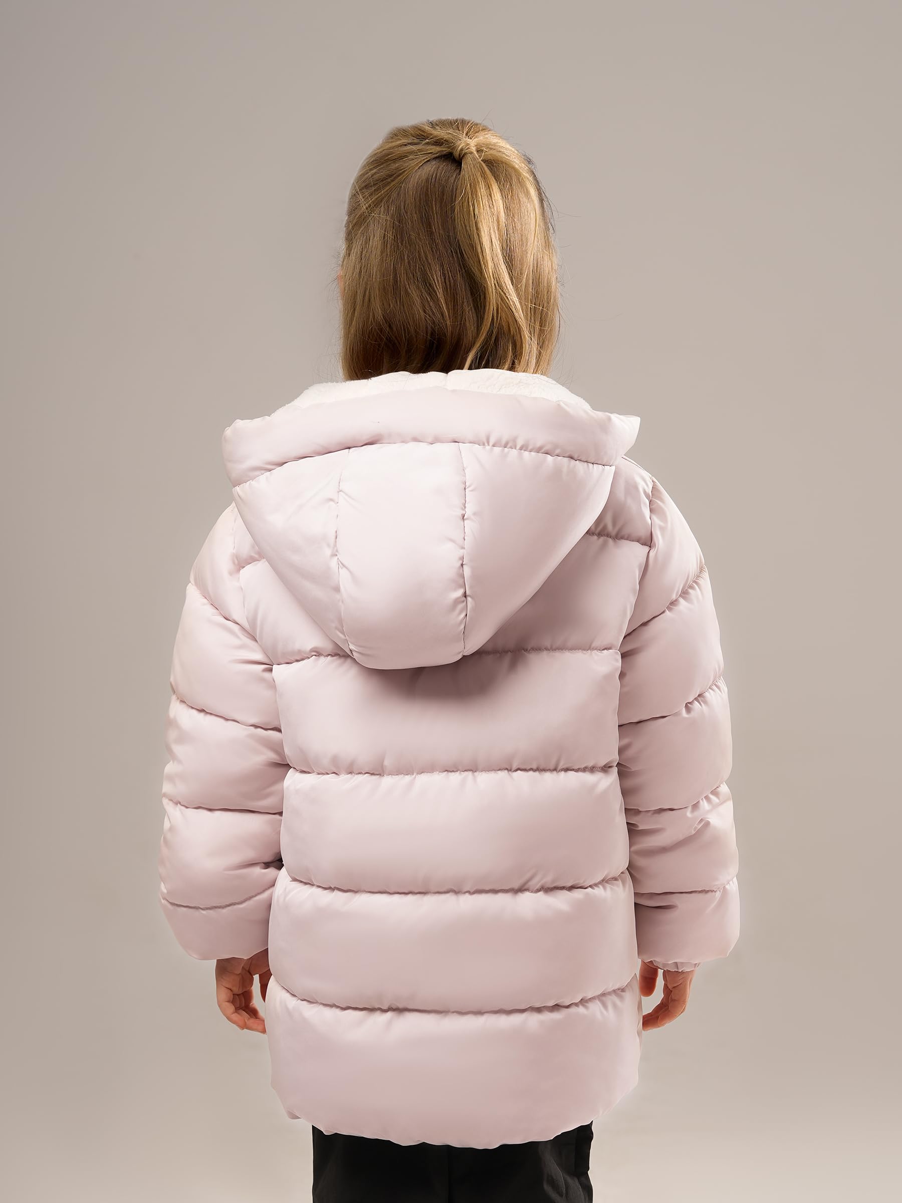 maoo garden Doudoune Hiver Fille 100-128cm - Manteau léger imperméable à doublure polaire