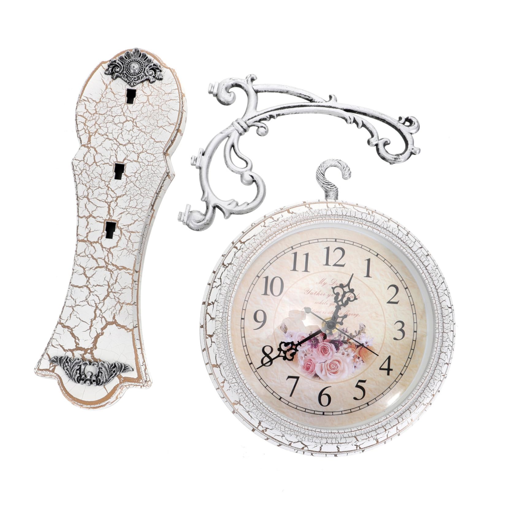 Horloge murale double face décorative minimaliste à faible consommation d'énergie