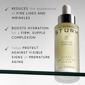 Super Anti Aging Serum 1.01 Fl Oz, Hyaluronic Acid Serum for Face, Smooths Fine Lines and Wrinkles, Luxury Skincare By Dr. Barbara Sturm