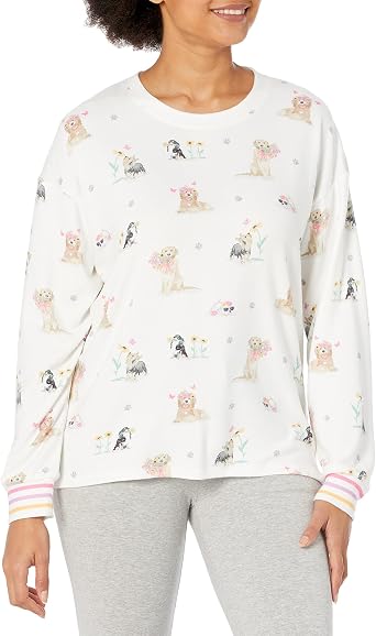 PJ Salvage Womens Loungewear Garden Party Long Sleeve Top